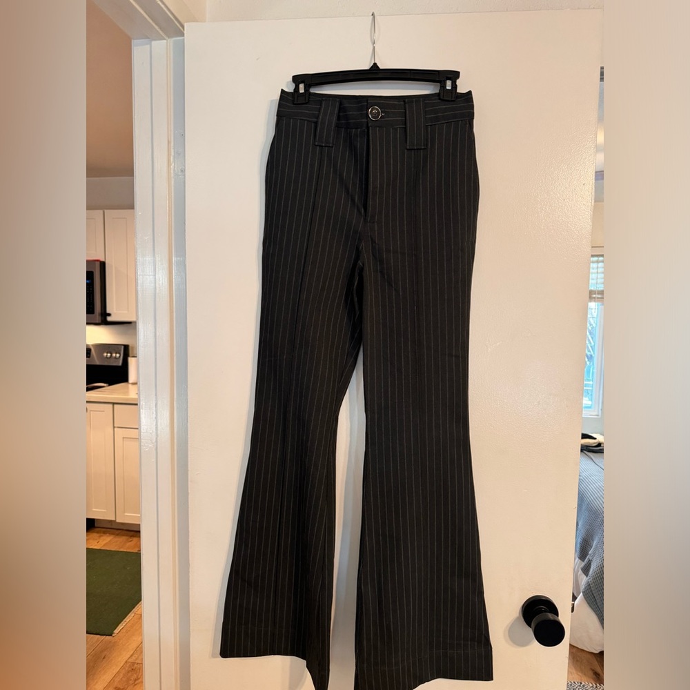 Ganni Pinstriped Trousers